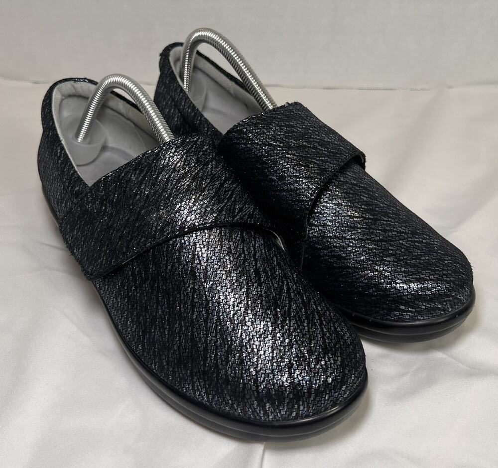 Alegria Lauryn Comfort Shoes EU Size 42 US 11.5 Blue Metallic Leather LAU-853